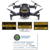 DJI Mavic Air (shown in Onyx Black) – FAA Identification Bundle, FAA Registration Number Labels and Registration ID Card for Hobbyist