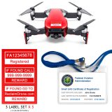 DJI Mavic Air (shown in Flame Red) - FAA Identification Bundle, FAA Registration Number Labels and Registration ID Card for Hobbyist Pilots