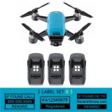 DJI Spark - Blue - with multiple batteries all with identification labels