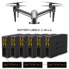 Drone battery labels on DJI Inspire 1 | 2 batteries