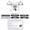 DJI Phantom 3 | 4 FAA Certificate Registration ID card and label bundle for commercial drone pilots