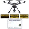 Yuneec Typhoon H FAA Certificate Registration ID card and label bundle for commercial drone pilots