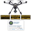 Yuneec Typhoon H FAA Certificate Registration ID card and label bundle for hobbyist drone pilots