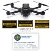 Yuneec Mantis Q FAA Certificate Registration ID card and label bundle for hobbyist drone pilots