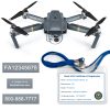 DJI Mavic Pro drone with FAA Certificate Registration ID card and label bundle for commercial pilots