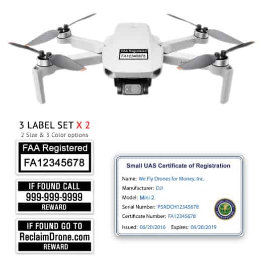 Autel Evo 2 - Bundle - FAA Registration Labels and Commercial FAA ID Card