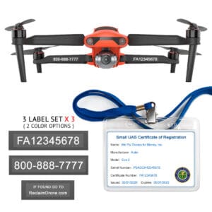 Autel Evo 2 - FAA Registration Commercial Pilot Bundle - FAA Labels, ID Card, Lanyard
