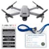 Mavic Air 2 - FAA Registration Commercial Pilot Bundle - FAA Labels, ID Card, Lanyard