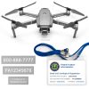 DJI Mavic 2 Pro | Zoom FAA Certificate Registration ID card and label bundle for hobbyist drone pilots
