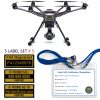 Yuneec Typhoon H FAA Certificate Registration ID card and label bundle for commercial drone pilots