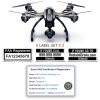 Yuneec Typhoon Q500 | 4K FAA Certificate Registration ID card and label bundle for commercial drone pilots