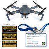Mavic Pro drone labels and FAA Registration ID Card