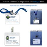 Lanyard and clip-on display options for FAA UAS Registration ID card