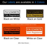 Four drone label color options
