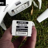 FAA UAS Registration Labels on drone battery