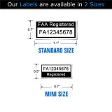 Mavic Air FAA Registration number label sizes