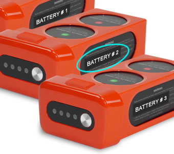 Autel X-Star drone numbered battery labels