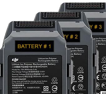 Drone battery labels