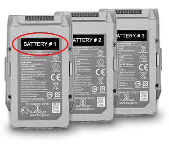 DJI Mavic Air 2 battery labels