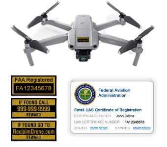 Mavic Air 2 drone FAA registration bundle 