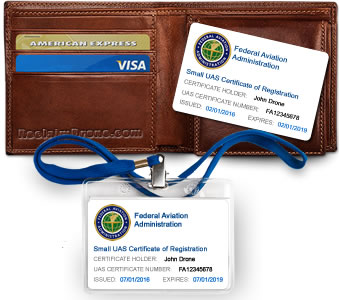 FAA Registration ID card