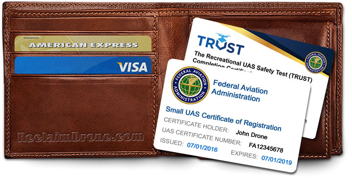 TRUST and FAA UAS Registration Certificates