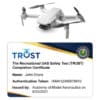 TRUST - Recreational UAS Safety Test Completion Certificate - with drone